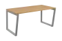 SEK-V - 16 stůl kancelářský, kovová podnož stříbrná, deska 25 mm, široký 1600 mm, javor horský
